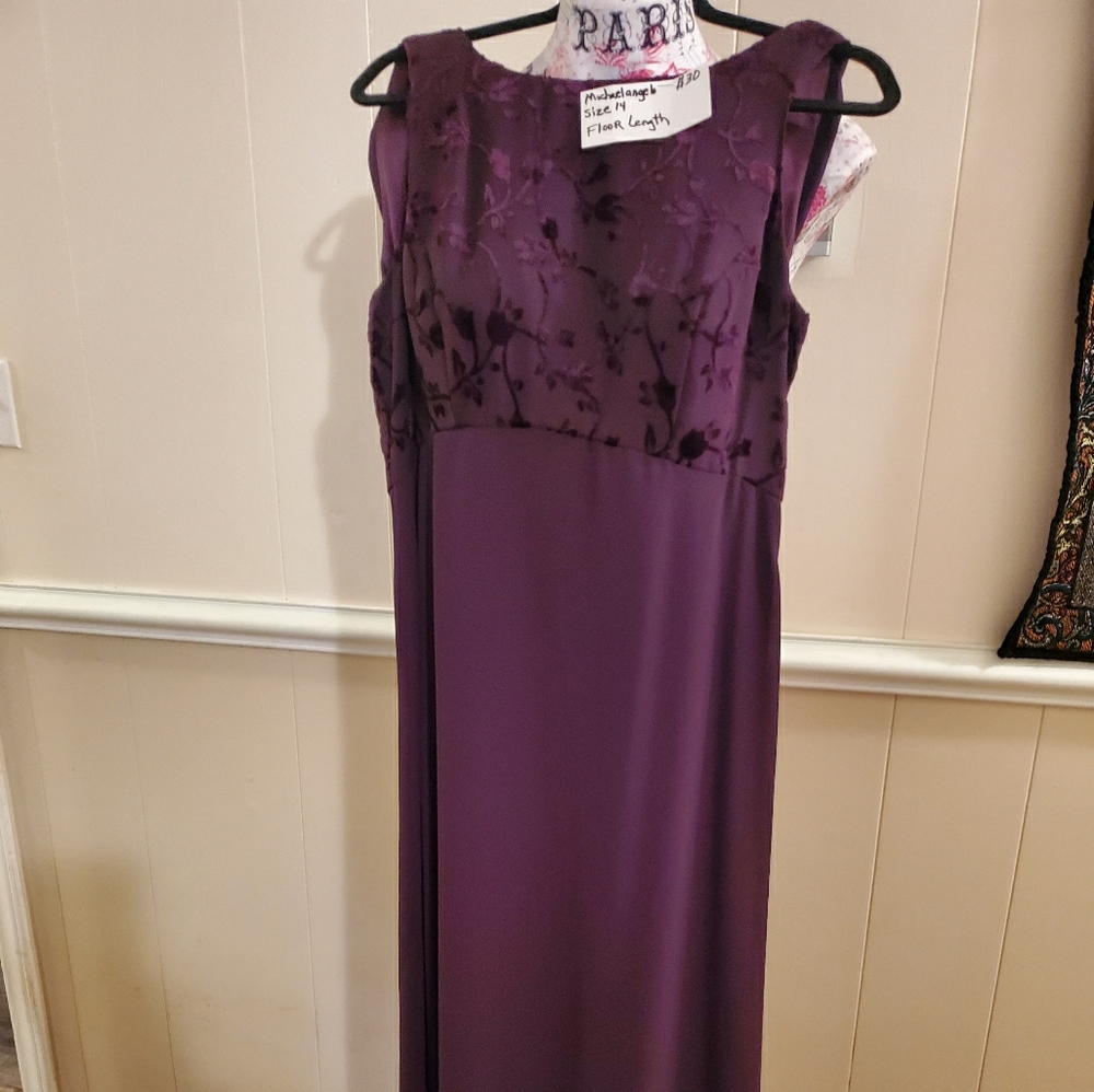 Purple Evening Gown Size 14